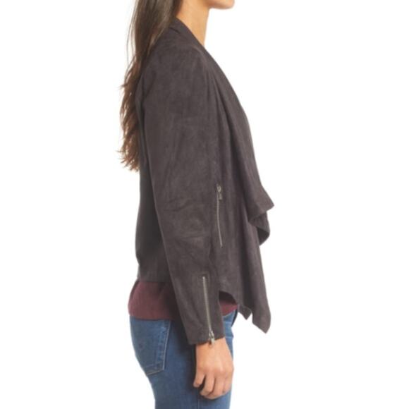 Faux suede waterfall cardigan/jacket, ladies small gray by Cupcakes & Cashmere - Picture 3 of 10